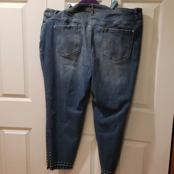 Embellished International Concepts Skinny Style Jeans Destructed - Picture 3 of 15